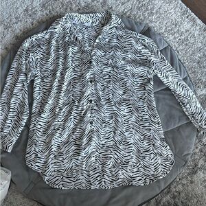 ZARA zebra print blouse